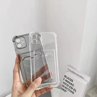 พร้อมส่ง เคสใสกันกระเเทก ใส่บัตร ใส่รูป รุ่น for i7 se2020 xr 7plus 8plus i11 12 12pro 12promax 14 Pro max 15 Pro max 13