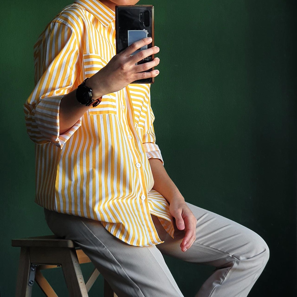 ภาพสินค้าDouble pocket stripe shirt 9 (56-15) จากร้าน hob.studios บน Shopee ภาพที่ 4