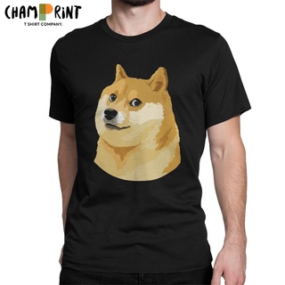 เสื้อยืดแขนสั้น คอกลม ผ้าฝ้าย พิมพ์ลาย Dogecoin เหมาะกับของขวัญ สําหรับผู้ชายS-5XL