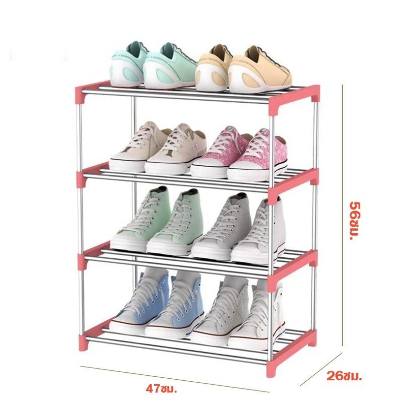 ภาพสินค้าชั้นวางรองเท้าสแตนเลส ชั้นวางรองเท้า ชั้นเก็บรองเท้า Shoe Rack ที่วางรองเท้า 3/4ชั้น มีให้เลือก 2 แบบ จากร้าน wilkmall02 บน Shopee ภาพที่ 7
