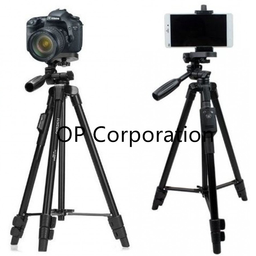 ราคาและรีวิว(ของแท้100%) YUNTENG ขาตั้งกล้อง พร้อมรีโมทบลูทูธ รุ่น VCT-5208 / vct-5208L (black)