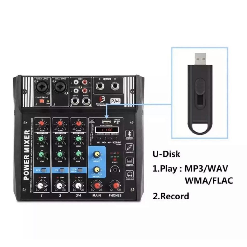 power-mixer-รุ่น-pa-4-มิกเซอร์-mini-4-ch-ขยายเสียง200วัตต์-bluetooth-usb