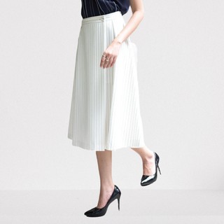 Jousse Skirt กระโปรงทรงเอ 5 ส่วน ลายเส้นทางตรง  (JT5LWH)