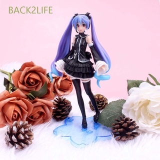 BACK2LIFE 17cm Hatsune Miku Toy Gift Anime Figure Action Figurine Miku Collection Model Doll PVC purple hair Home Ornaments Figure Toys