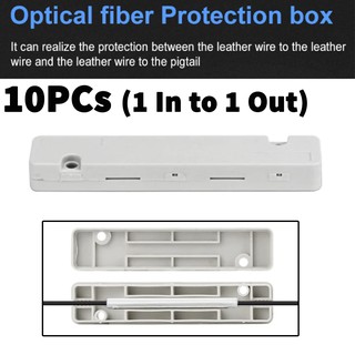 กล่องเก็บงาน Splices สาย Fiber Optic FTTH ภายใน กันน้ำ ชนิด ABS 10 ตัว Drop cable Optical Protection box