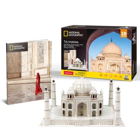 จิ๊กซอว์-3-มิติ-เมืองท่องเที่ยว-อินเดีย-taj-mahal-india-national-geographic-ds0981-แบรนด์-cubicfun-ของแท้100-สินค้าพร้อ