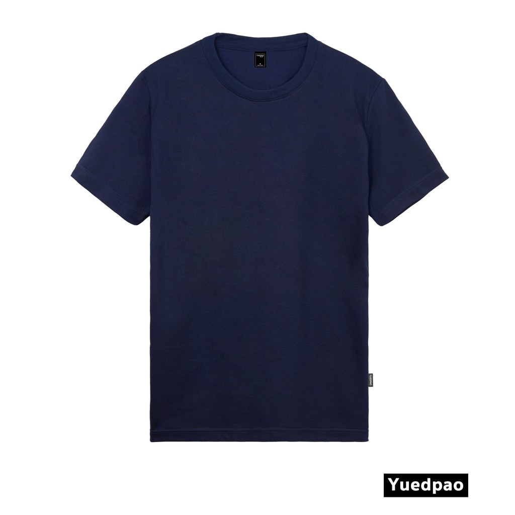 yuedpao-ยอดขาย-no-1-รับประกันไม่ย้วย-2-ปี-ผ้านุ่ม-เสื้อยืดเปล่า-เสื้อยืดสีพื้น-เสื้อยืดคอกลม-สีกรมท่า
