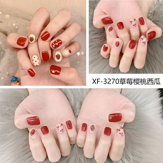 สติกเกอร์ติดเล็บใหม่ net red line art cute hyuna small flowers children 3d waterproof nail stickers