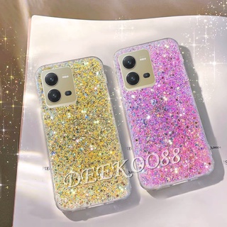 เคสโทรศัพท์มือถือเจลนิ่ม VIVO V25 Pro 5G V25e 4G Y77 Y35 Y22S Y22 Y16 Y02S 2022 Phone Cell Case Luxury Bling Diamon Sequins Design Glitter Gel Smartphone Casing Softcase Back Cover VIVOV25Pro VIVOY35