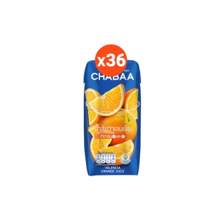 [690.- ส่งฟรี] CHABAA น้ำส้มวาเลนเซีย 40% 180 มล. ยกลัง (36 กล่อง)