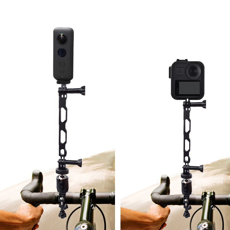 ขาตั้งกล้องเซลฟี่-อลูมิเนียม-สีดํา-สําหรับ-insta360-one-r-x-gopro-max-dji-osmo