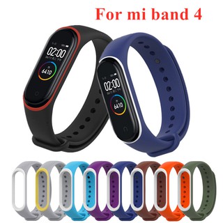 ภาพขนาดย่อของสินค้าสายนาฬิกา ซิลิโคน ปรับได้ สำหรับ Xiaomi Mi Band 4 3 miband 3 4