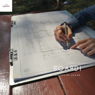 BOARDI / Sketching Board กระดานรองเขียน/วาด A2 พิเศษแถมฟรียางรัด