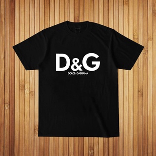 เสื้อยืดโอเวอร์ไซส์D&amp;G เสื้อยืดคอกลมแขนสั้นแฟชั่นพลัสไซส์สําหรับผู้หญิงและผู้ชายS-3XL