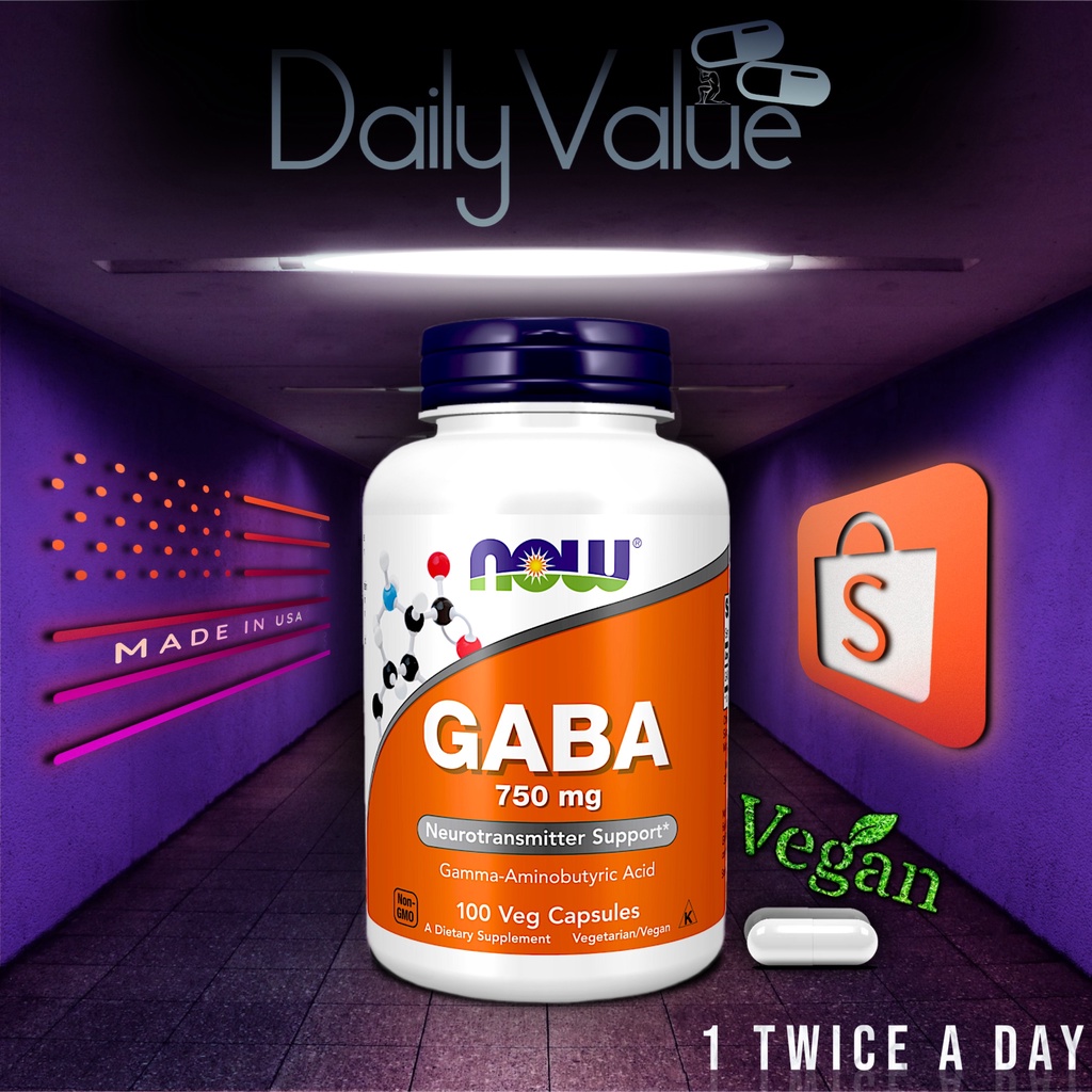 กาบา / GABA 500 MG / 750 MG by NOW FOODS | Shopee Thailand