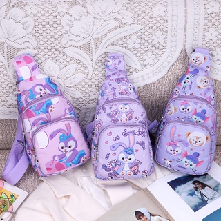 New Cute Girls One Shoulder Crossbody Bag Childrens Leisure Backpack Cartoon Star Bag Dai Open Chest Bag