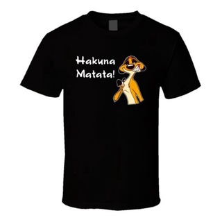 Tee เสื้อยืดคอกลม✇❈∈hakuna matata ตลกตลกพูด t เสื้อมาใหม่ผ้าฝ้ายสบายรอบคอ tee แขนสั้นหลวมชาย t-shirt