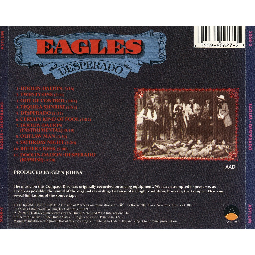 ซีดีเพลง-cd-1973-eagles-desperado-ในราคาพิเศษสุดเพียง159บาท