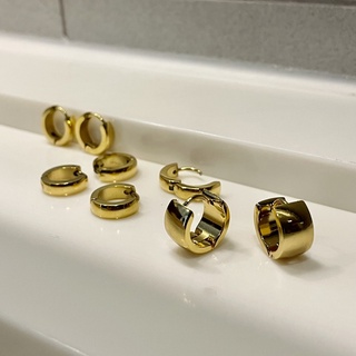 𝐴𝑆𝐻𝐼𝑅𝐴 (18k gold plated )ต่างหูห่วงแบบล็อค ต่างหูห่วงเล็ก ต่างหูติดหู huggie hoop earrings stainless earrings minimal