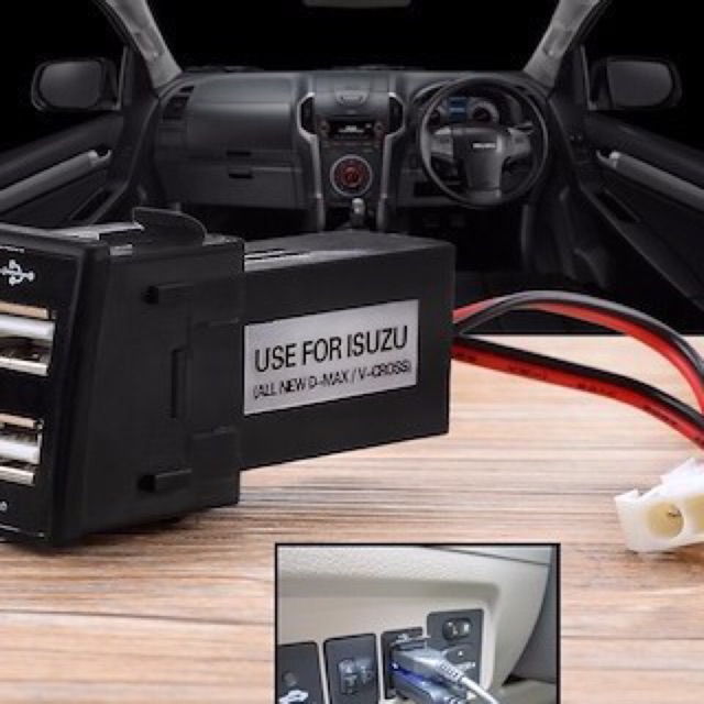 diy-2-1a-dual-usb-car-charger-refit-kit-for-isuzu-v-cross-a5