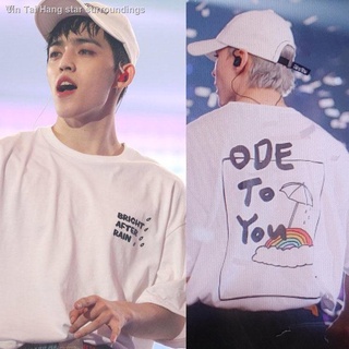 เสื้อยืดโอเวอร์ไซส์เสื้อยืดผ้าฝ้ายCOTTON ทัวร์คอนเสิร์ต SEVENTEEN ODE TO YOU อุปกรณ์ต่อพ่วงรองรับการกดปุ่มเสื้อยืดแขนสั้