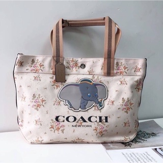 Coach  DISNEY X COACH TOTE WITH ROSE BOUQUET PRINT AND ARISTOCATS