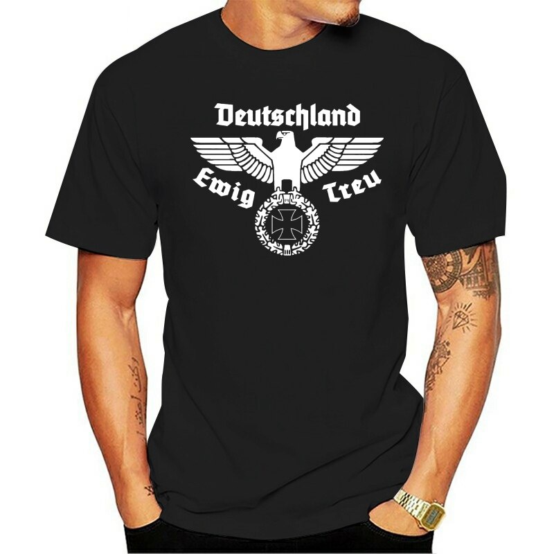 เสื้อยืดลําลอง-ผ้าฝ้าย-100-พิมพ์ลาย-german-eternal-eagle-loyal-to-germanic-คุณภาพสูง-แฟชั่นสําหรับผู้ชาย