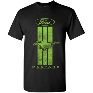 2021 Ford Mustang Green Stripe T-Shirt Classic American Muscle Car Mens discount