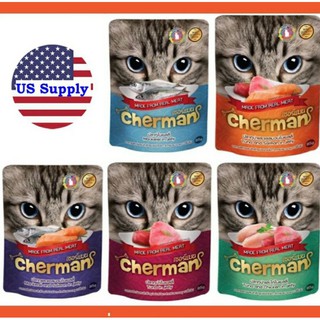 ภาพขนาดย่อของภาพหน้าปกสินค้า+พร้อมส่ง+ Cherman อาหารเปียกแมว 85g (1 ซอง) คุณภาพดี เพิ่มทอรีน, วิตามิน, คอลลาเจล จากร้าน us_supply2017 บน Shopee