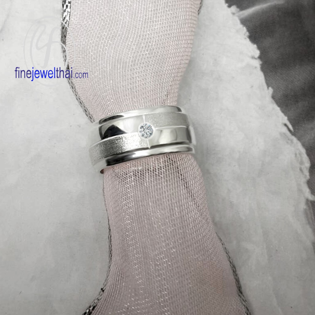 finejewelthai-แหวนเพชร-เพชร-แหวนหมั้น-แหวนแต่งงาน-diamond-cz-wedding-ring-silver-white-gold-r3039cz