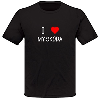 เสื้อวินเทจผญ - ผู้ชาย tshirt oversize ฉันรักหัวใจของฉัน SKODA เสื้อยืดเจ้าของรถ s s ของขวัญเสื้อยื