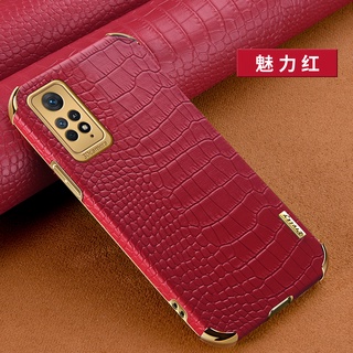 Ready Stock เคส Xiaomi Redmi Note 11 4G 11s Note11 Pro 5G Global Version 2022 Luxury Soft PU Leather Texture Electroplated Crocodile Lens Protection Back Cover เคสโทรศัพท์ Note11Pro