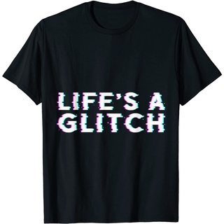 เสื้อยืดโอเวอร์ไซส์เสื้อยืด ลายศิลปะ Vaporwave Lifes a Glitch สไตล์ญี่ปุ่น สตรีท สําหรับผู้ใหญ่S-3XL