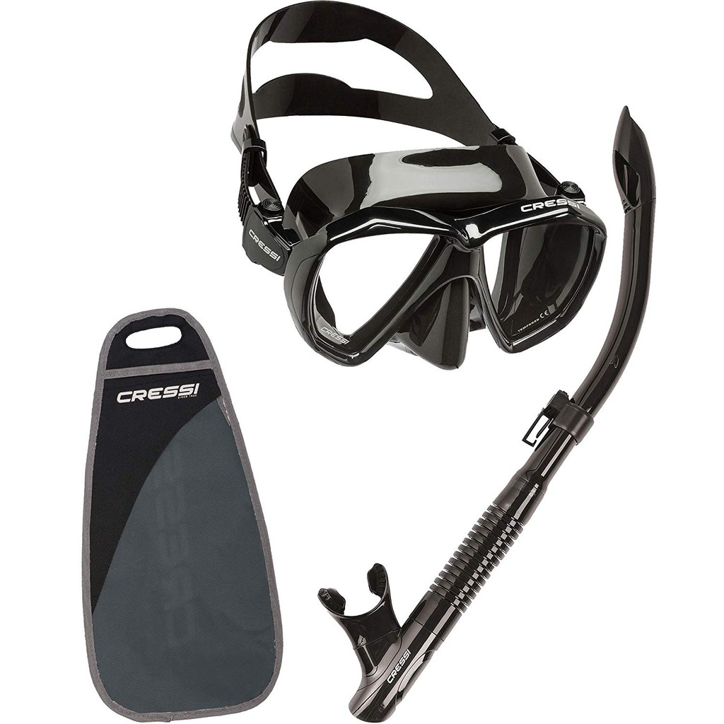 cressi-set-of-ranger-mask-and-tao-snorkel-black-ชุดอุปกรณ์ดำน้ำ-หน้ากาก-พร้อมท่อหายใจใต้น้ำ-อุปกรณ์ดำน้ำ