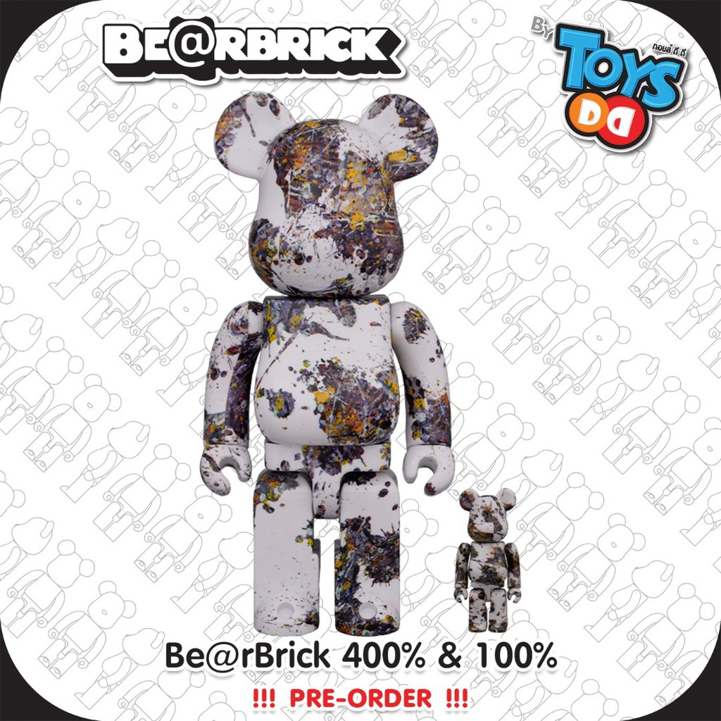 Be@rbrick 400% & 100%, 1000% Jackson Pollock Studio (SPLASH
