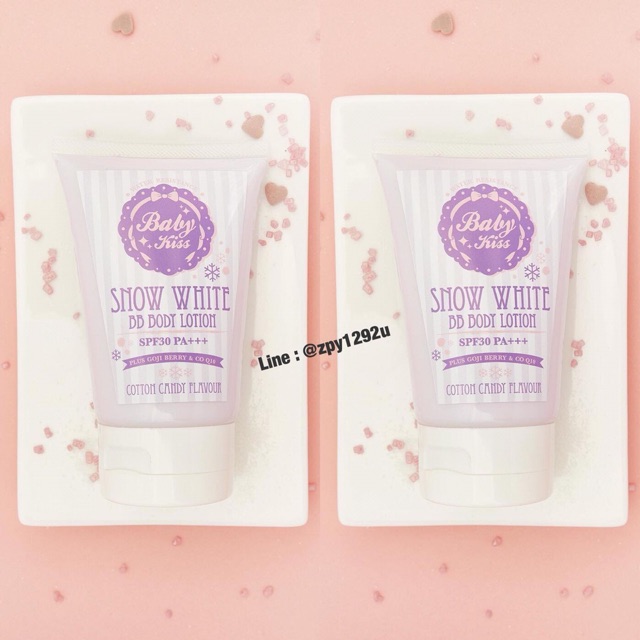 babykiss-snow-white-bb-body-lotion-spf30pa-150g-เบบี้คิส-บีบีสโนว์ไวท์-cotton-candy-ปรับผิวขาวทันที-5-ระดับ