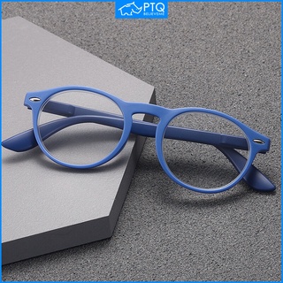 Ptq แว่นตาอ่านหนังสือ ใส่สบาย กรอบใหญ่ HD เรียบง่าย แว่นตาแฟชั่น แว่นตาอินเทรนด์ สําหรับทุกเพศ