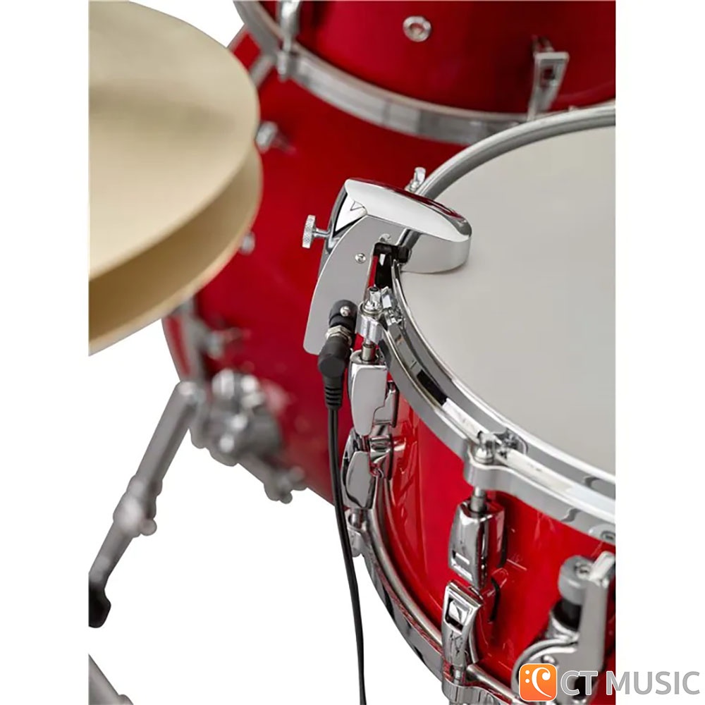 yamaha-dt50s-attached-to-the-rim-on-an-acoustic-drums