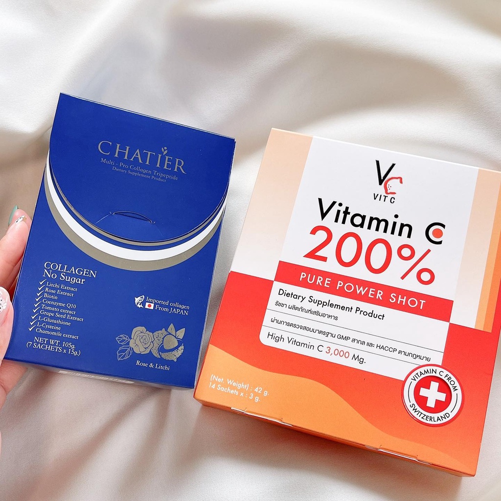 คอลลาเจน CHATIER Premium Multi Pro Collagen คอลลาเจน ชาเทียร์ (1กล่องมี ...