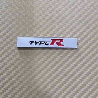 โลโก้* เพลท TYPE R งานโลหะ  ( ขนาด* 1 x 5.9 cm )ราคาต่อชิ้น