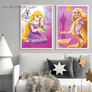 Alloet-5Dภาพจิตรกรรมปักครอสติสลาย Rapunzel ติดประดับเพชร Diy สําหรับติดตกแต่งบ้าน