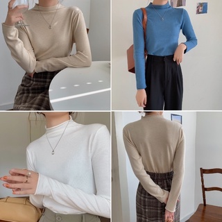 Korean style turtleneck long-sleeve sweater for women