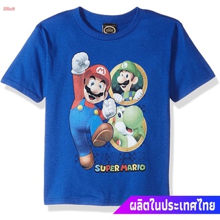 เสื้อยืดผู้ชายและผู้หญิง Nintendo Boys Anchor Mario Graphic T-shirt Short sleeve T-shirts