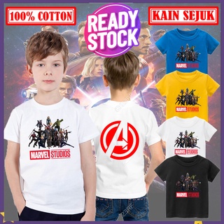 เสื้อยืด ผ้าฝ้าย 100% พิมพ์ลาย Marvel Studio Avenger Baju Kanak2 สําหรับผู้ชาย และผู้หญิง