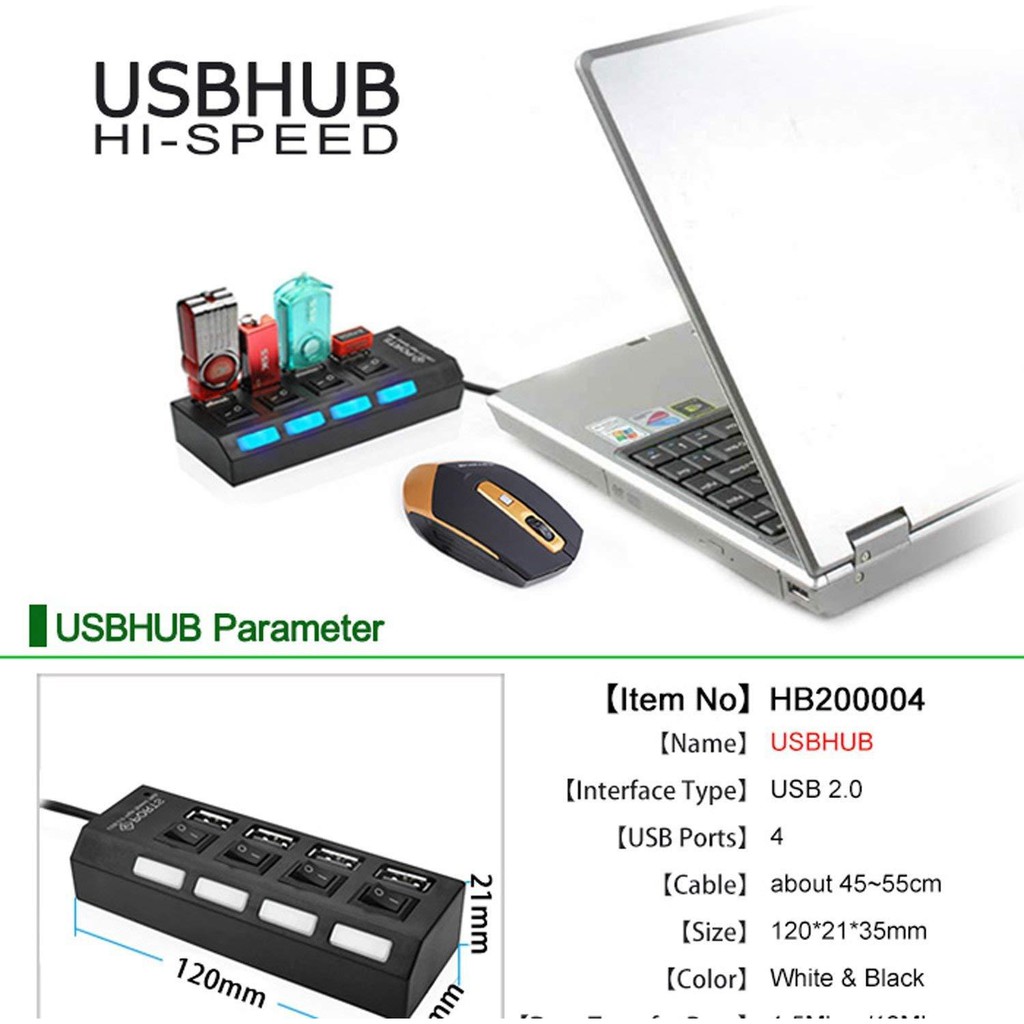 usb-hub-4ports-ช่องต่อusb-มี-4-ช่อง-usb2-0-3-0-อุปกรณ์เพิ่มช่องต่อ-usb-4-พอร์ต-with-on-off-switch-led-ตัวเพิ่มช่อง-usb