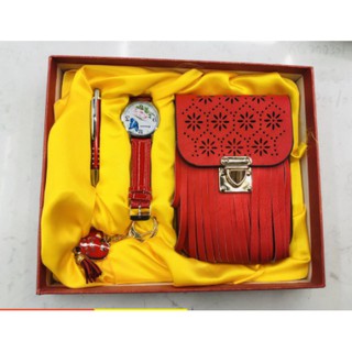 ชุดของขวัญแม่ ราคาล้างสต๊อก ผู้หญิง นางสาว นาฬิกากระเป๋าสตางค์ ของขวัญปีใหม่ ของขวัญวันครู DIYของขวัญ