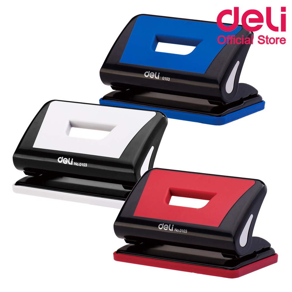 deli-0103-2-hole-punch-เครื่องเจาะรูกระดาษ-สำหรับเข้าเล่ม-10-แผ่น-ขนาดรูเจาะ-6-mm-เครื่องเจาะกระดาษ-อุปกรณ์สำนักงาน