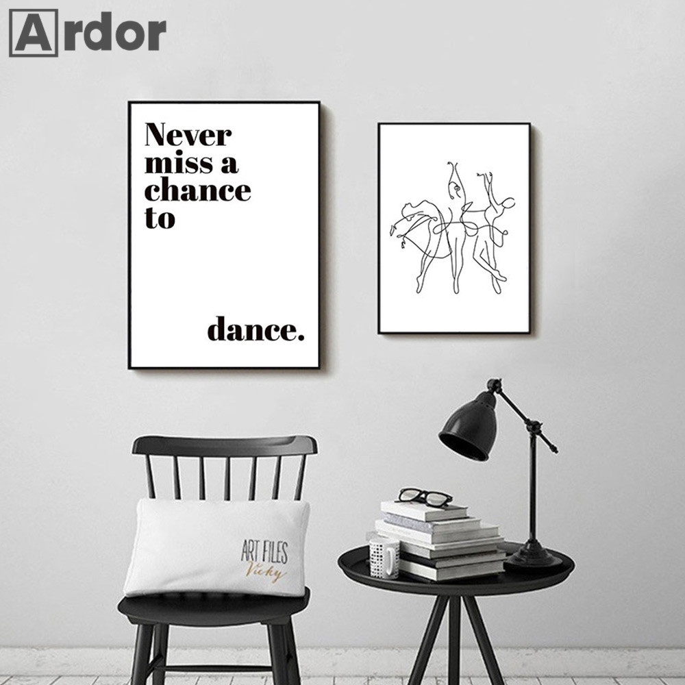 โปสเตอร์ผ้าใบ-พิมพ์ลาย-never-miss-a-chance-to-dance-สําหรับตกแต่งบ้าน
