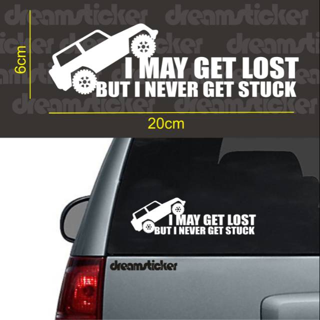 Jeep I May Get Lost But I Never Get Stuck Car Sticker | Shopee Thailand