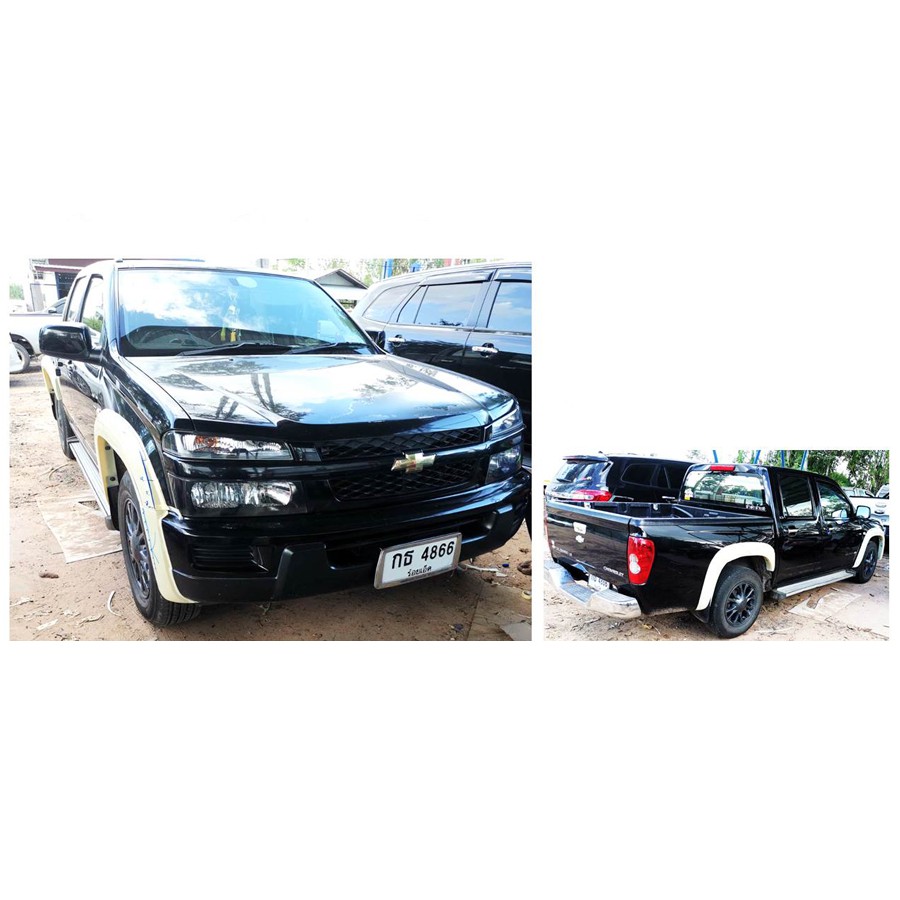 คิ้วล้อ-4-นิ้ว-ซุ้มล้อ-โป่งล้อ-เชฟโรเลท-โคโลราโด-chevrolet-colorado-ปี-2005-2007-4ประตู-เรียบ-4ประตู-เตี้ย-สูง-สีดำด้าน